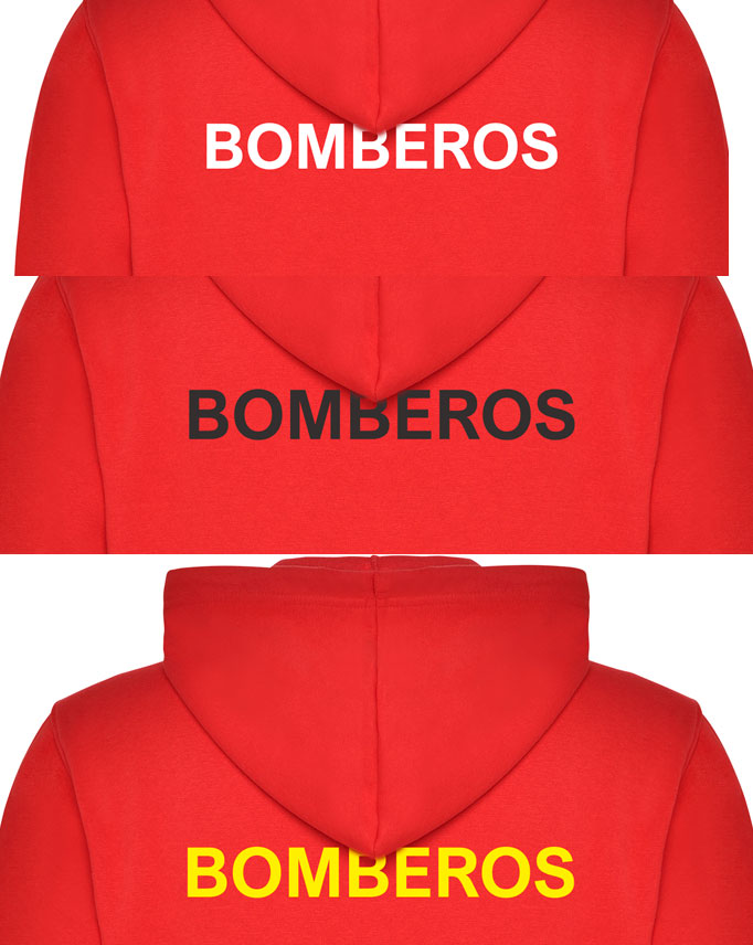 Sudadera Roja BOMBEROS ESPAÑA (Escoge color de logo) - SIMPLYHERO