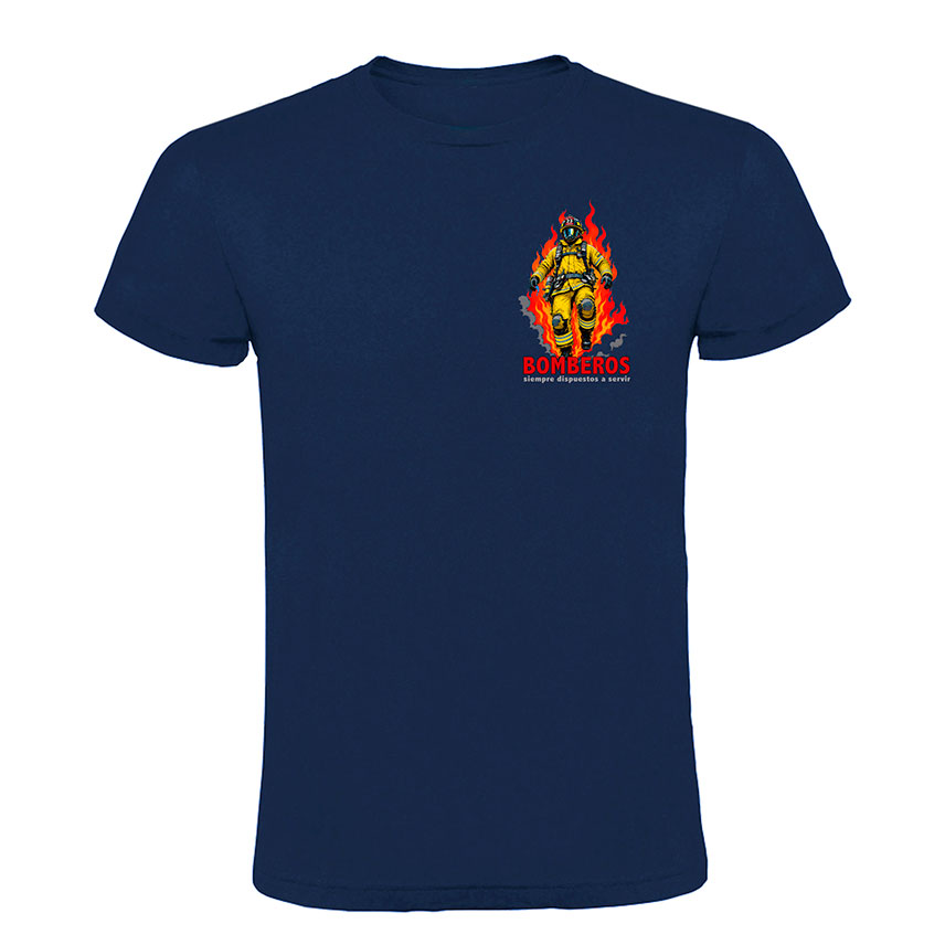 CAMISETA BOMBEROS vector